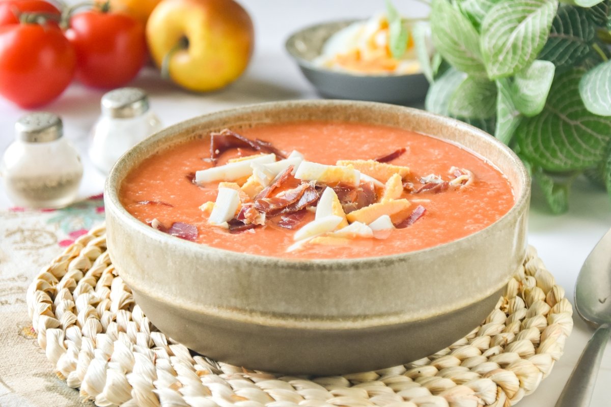 Salmorejo de manzana casero