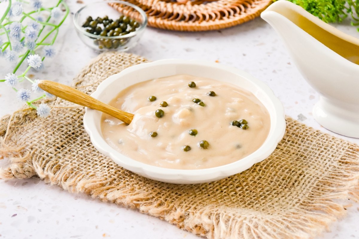 Salsa a la pimienta verde casera