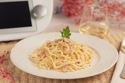 Salsa carbonara con Thermomix