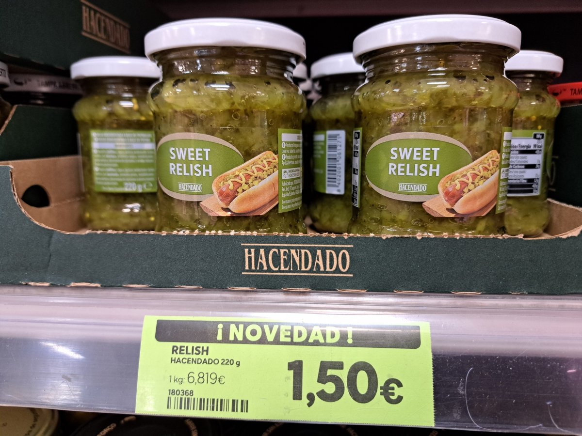 Salsa picadillo pepinillo Sweet Relish Hacendado