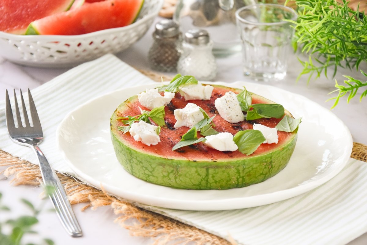 Sandía a la plancha versión salada