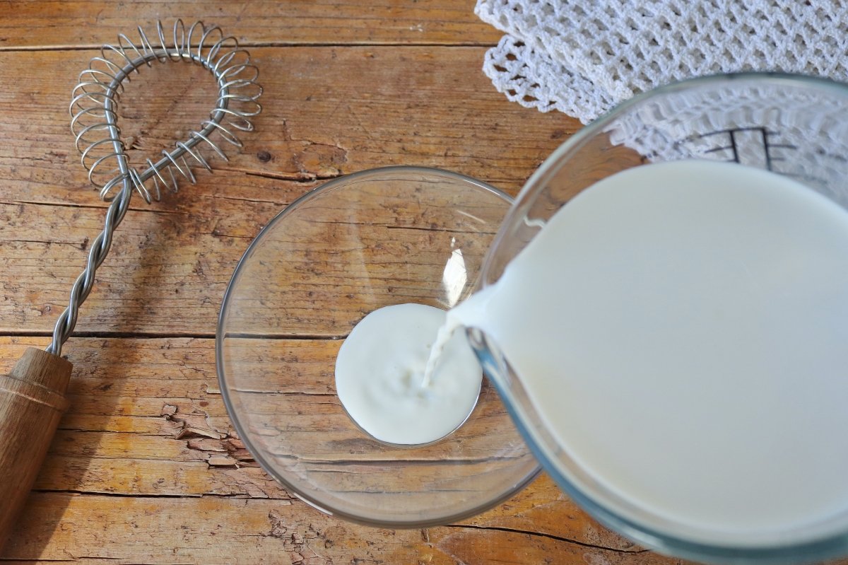 Separar leche crema pastelera