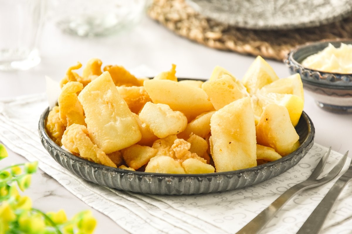 Sepia rebozada casera