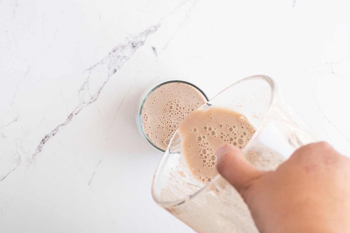 Servimos el batido de avena