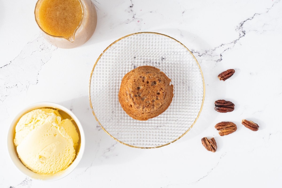 Servimos el sticky toffee pudding