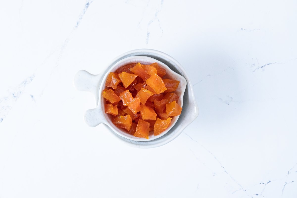 Servimos la calabaza confitada