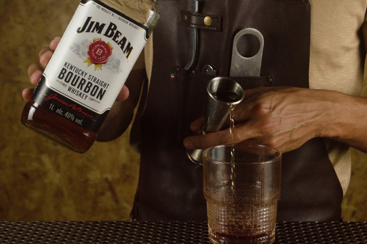 pour the bourbon