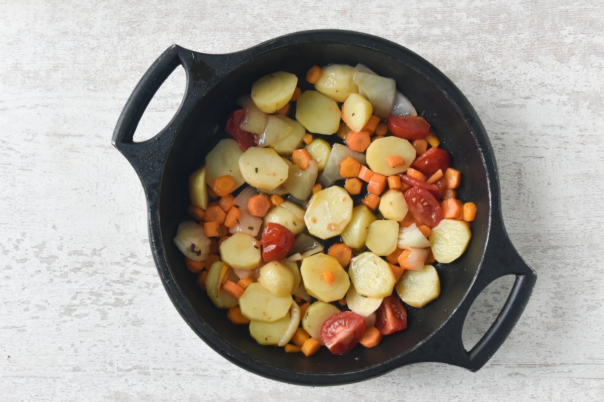 Sofreímos las verduras durante 5 minutos