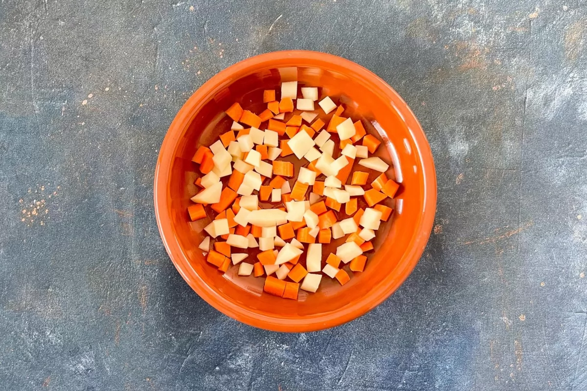 Sofrito de patata y zanahoria