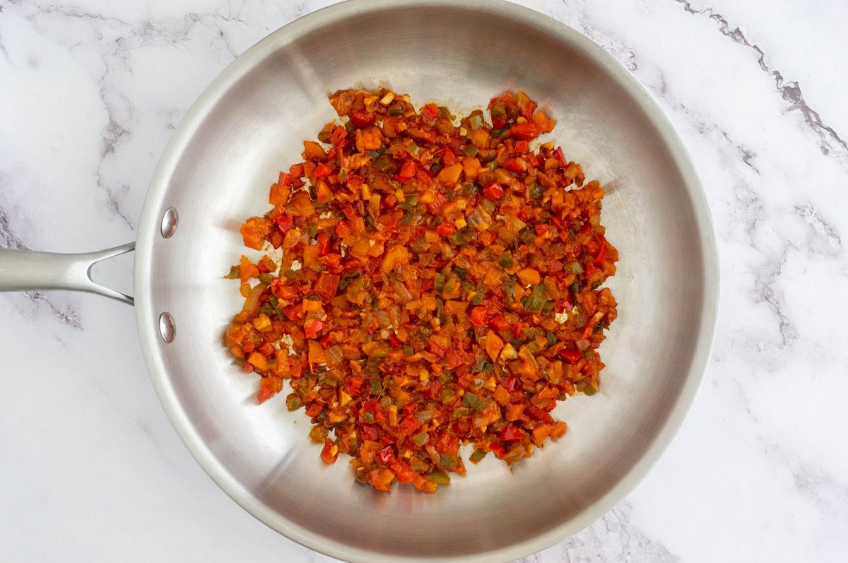 Sofrito para las pochas con codorniz