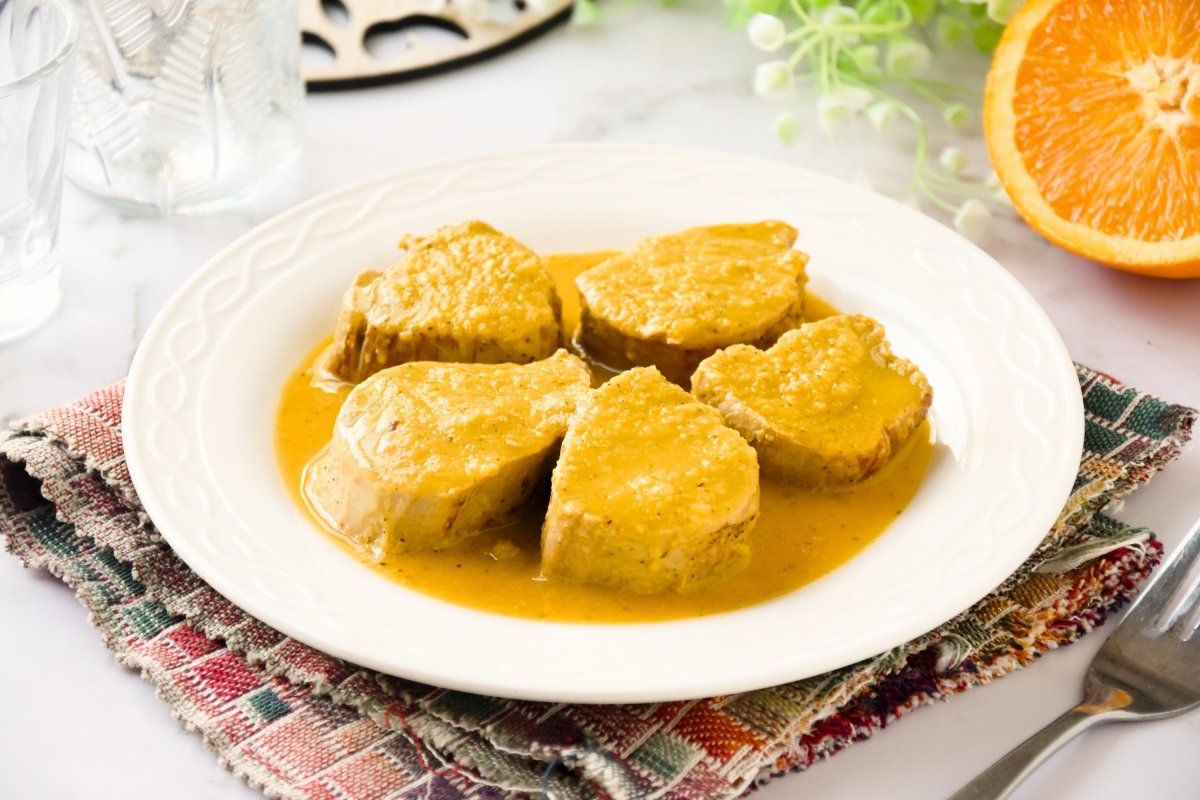 Solomillo de cerdo a la naranja casero