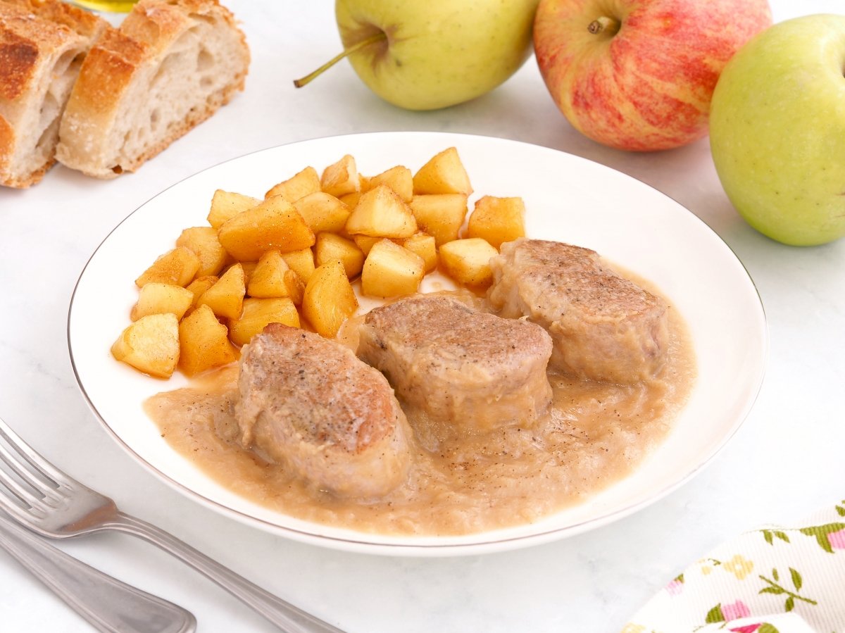 Solomillo de cerdo con manzana