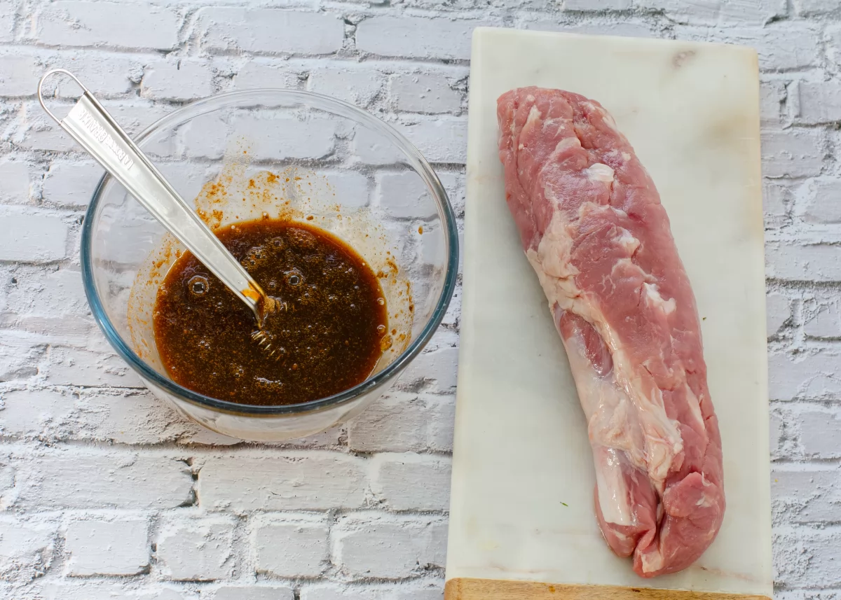 Solomillo de cerdo con salsa hoisin 4 Solomillo de cerdo y marinado con salsa hoisin