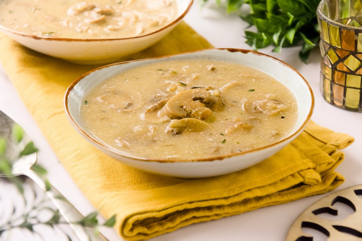 Sopa de champiñones