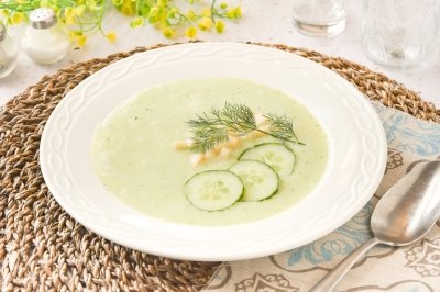 Sopa fría de pepino y manzana