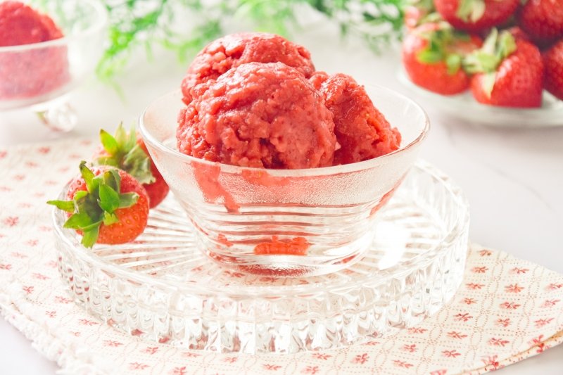Sorbete de fresa