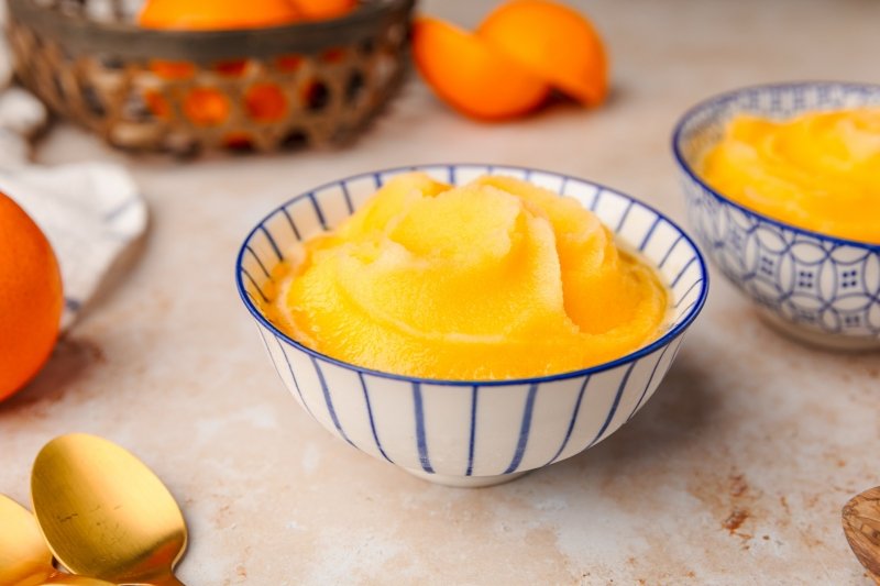 Sorbete de naranja