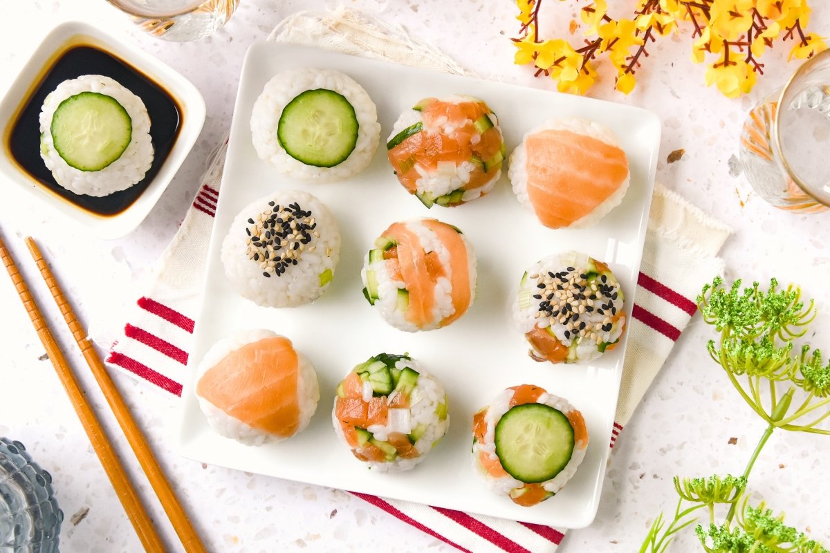 Sushi balls listas para comer