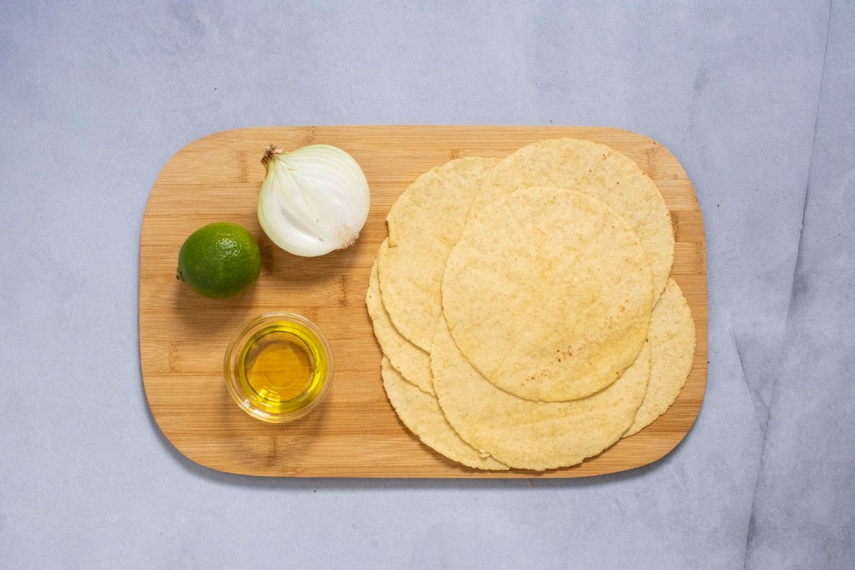 Tacos de barbacoa ingredientes montaje