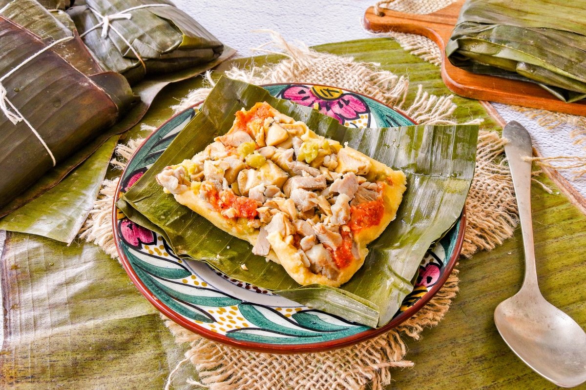 Tamal colombiano abierto