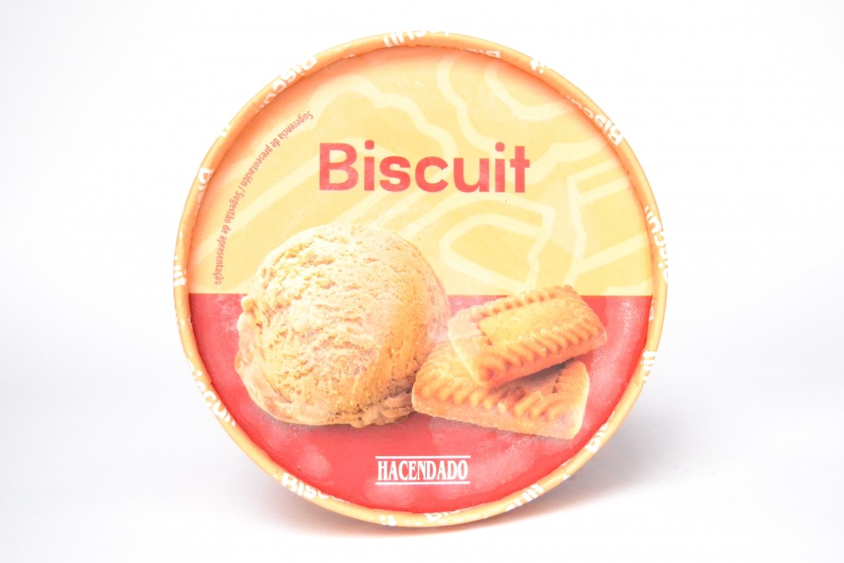 Tapa del helado biscuit Hacendado con sabor a galleta caramelizada Lotus