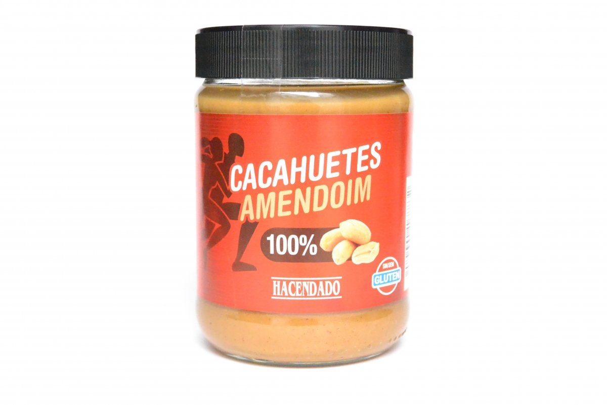 Tarro de crema de cacahuete Hacendado de Mercadona