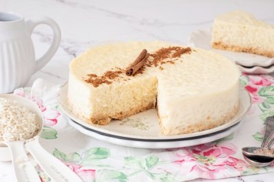 Tarta de arroz con leche