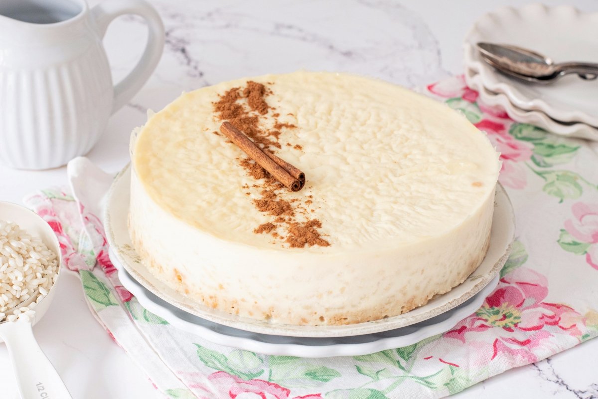 Tarta de arroz con leche