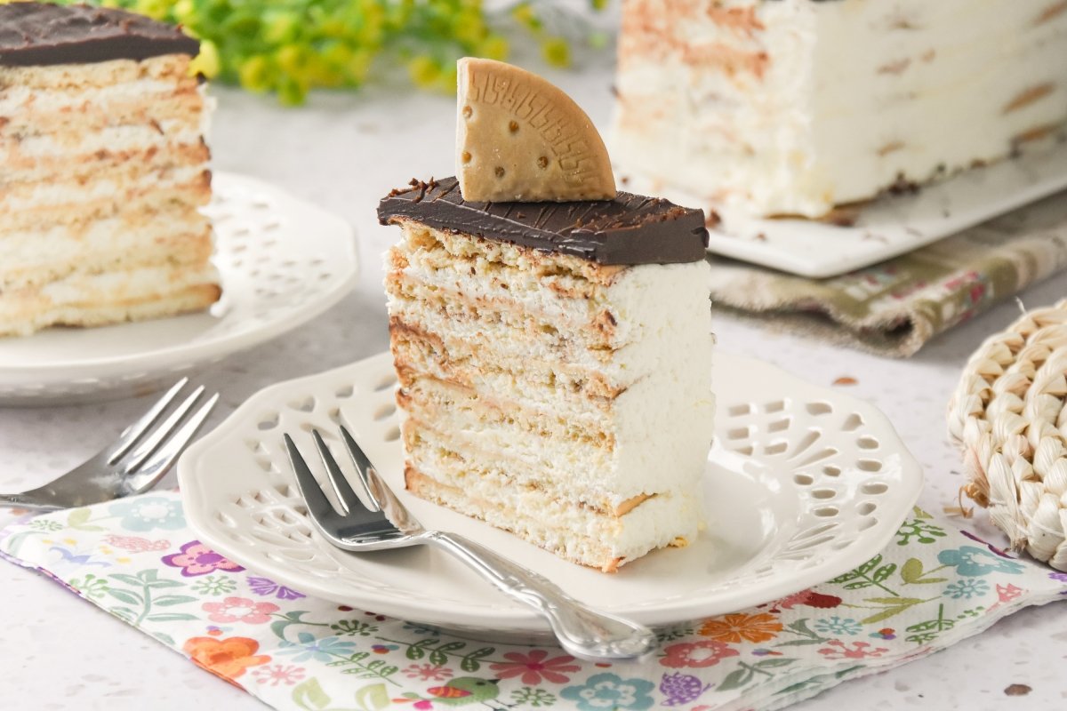 Tarta de galletas María casera