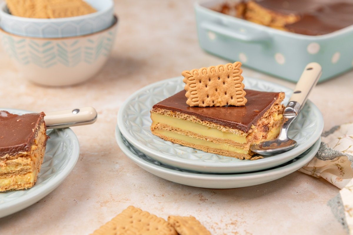 Tarta de la abuela en Thermomix servida