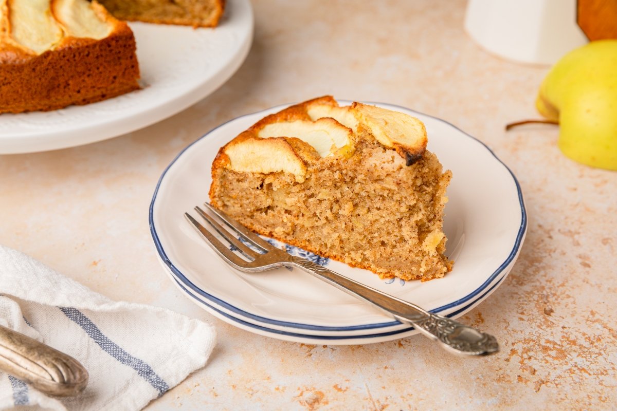 Tarta de manzana con Thermomix cortada