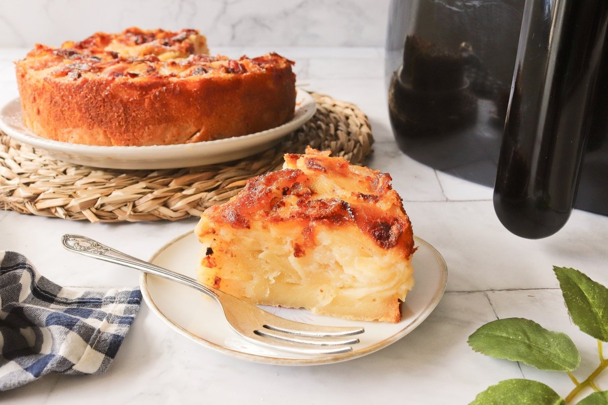 Tarta de manzana en freidora de aire