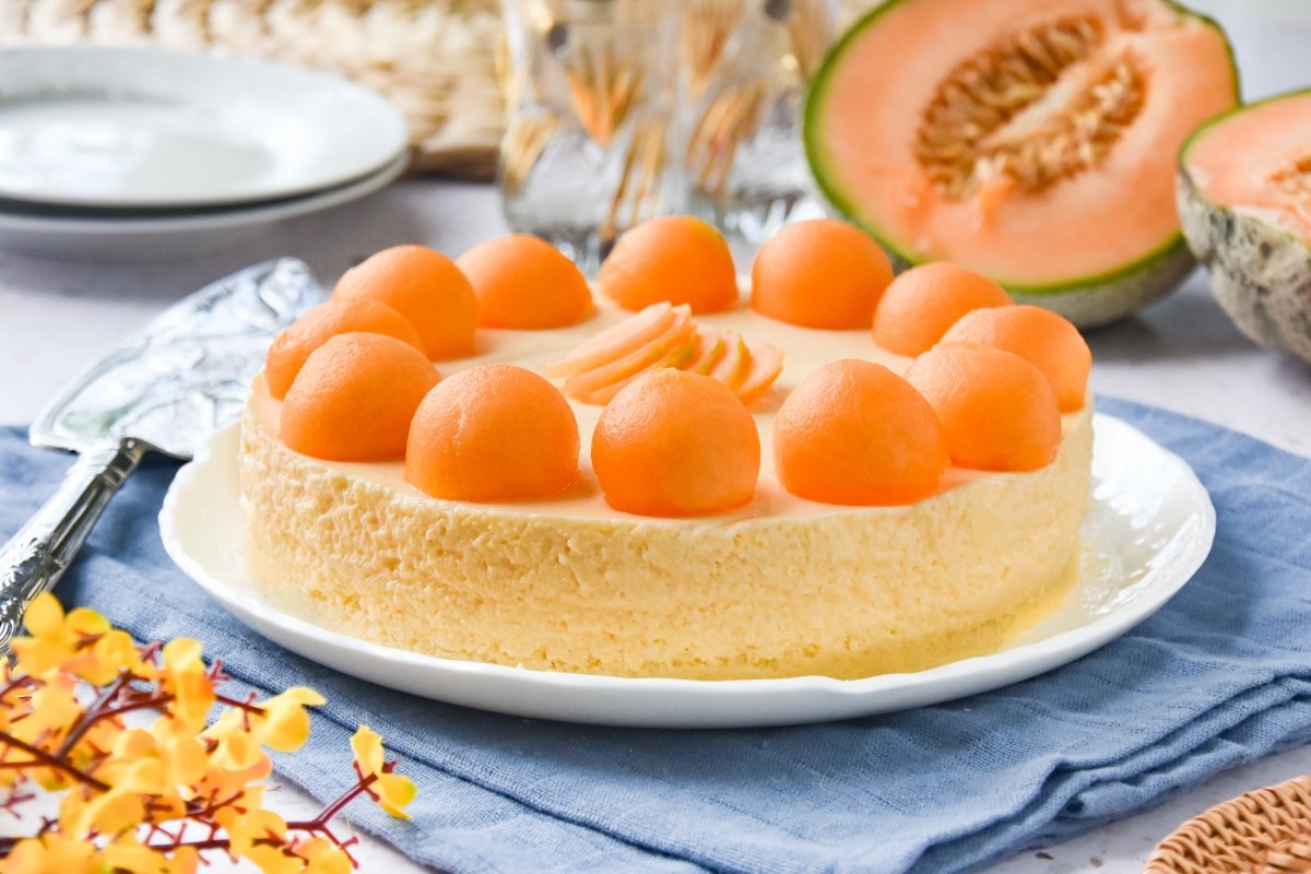 Tarta de melón lista para comer