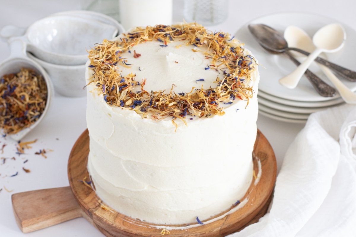 Carrot cake or carrot cake on the plate