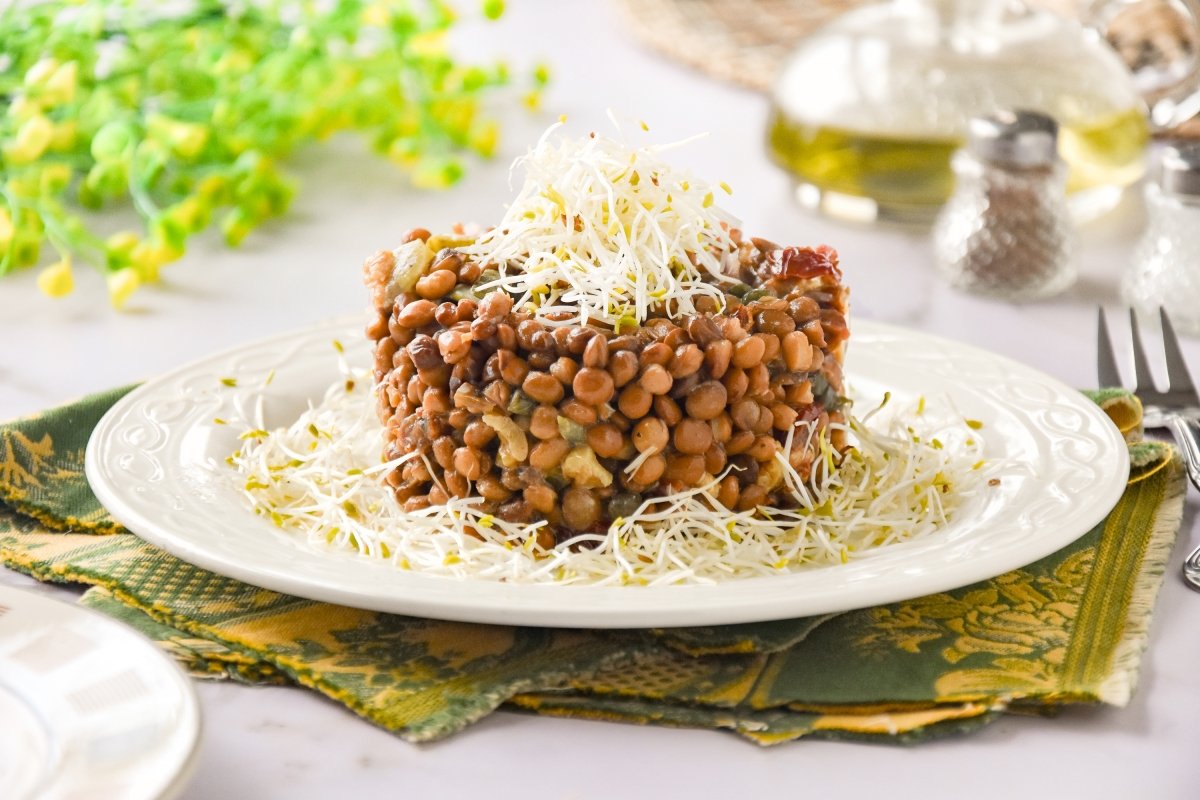 Tartar de lentejas casero