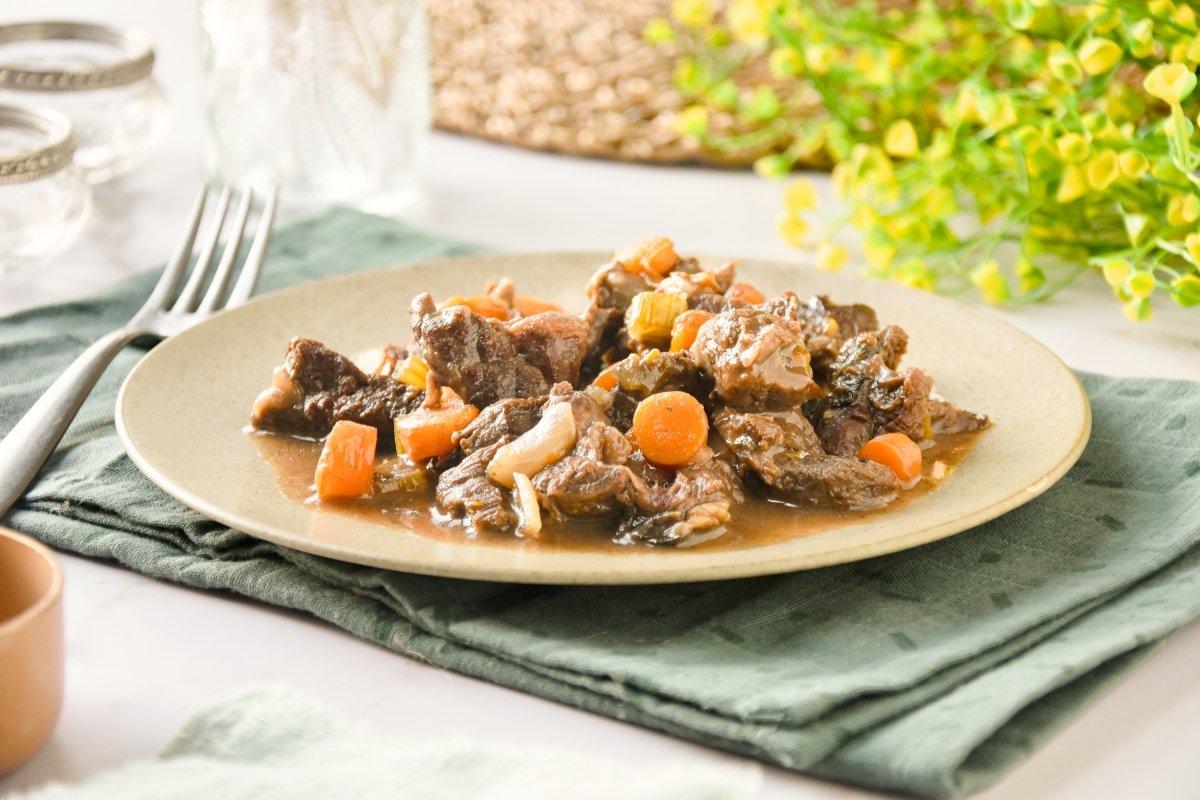 Ternera en salsa lista para comer