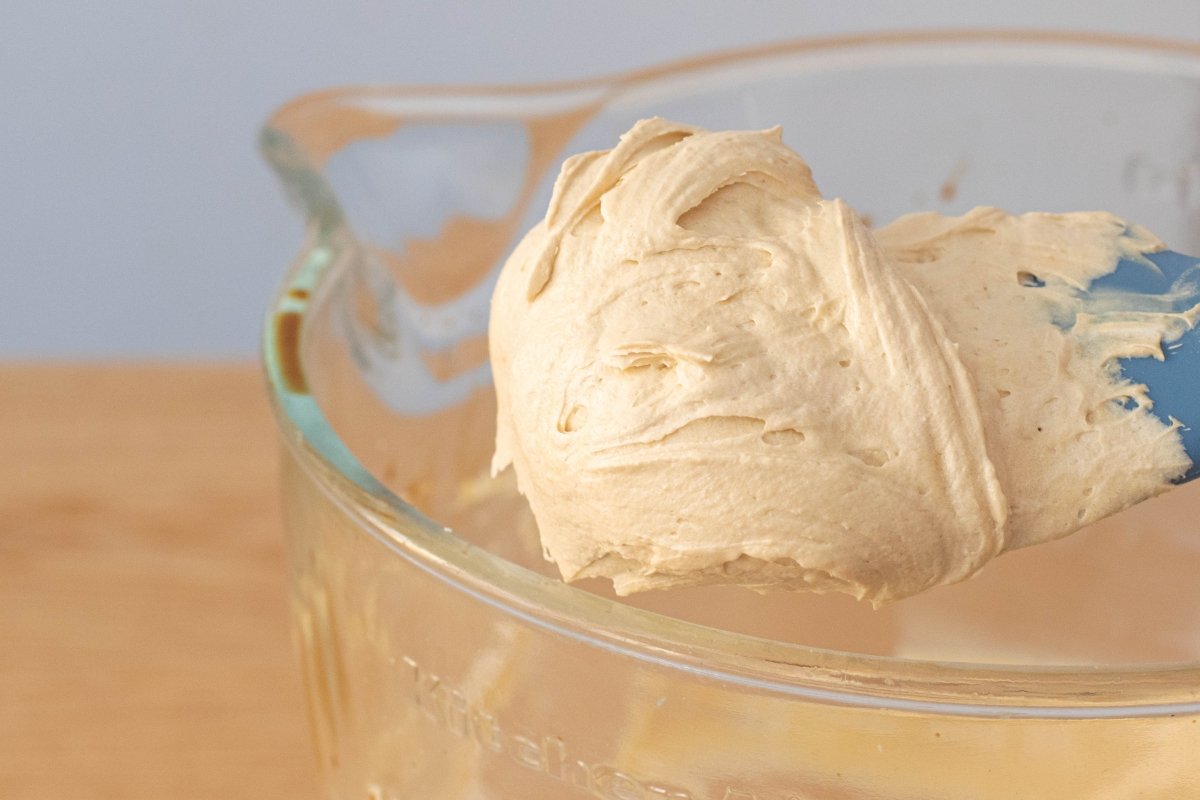 Textura de la crema de la tarta de galletas y crema de café