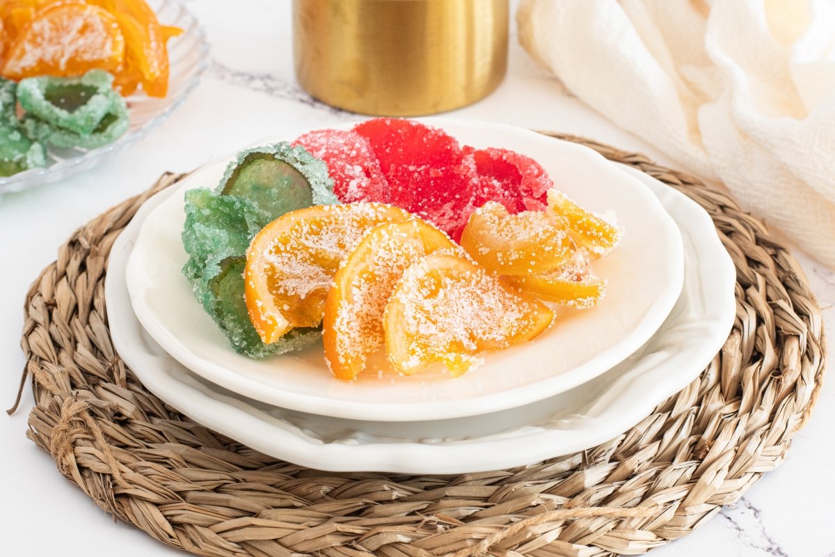 Textura de la fruta escarchada