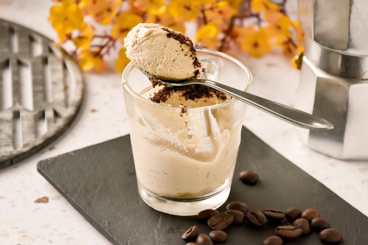 Textura de la mousse de café