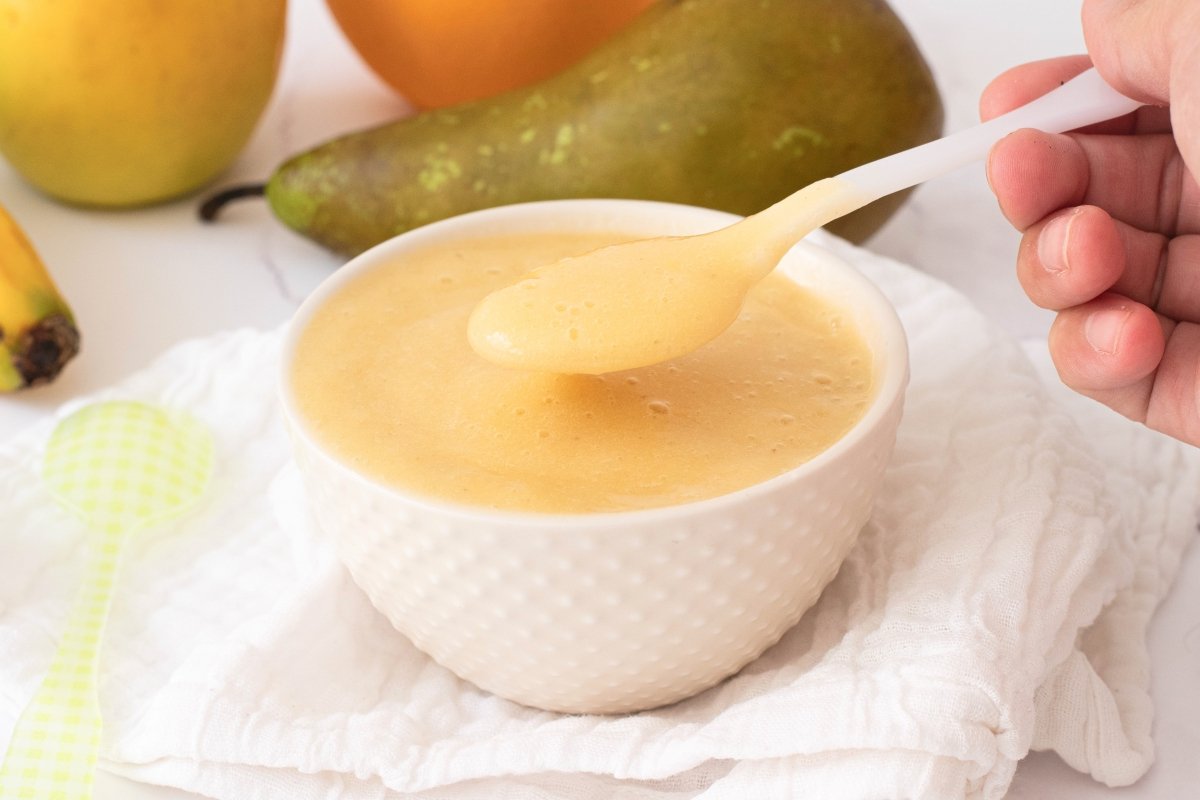 Textura de la papilla de frutas
