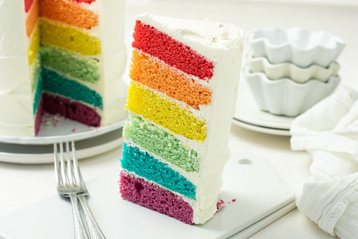 Textura de la tarta arcoíris