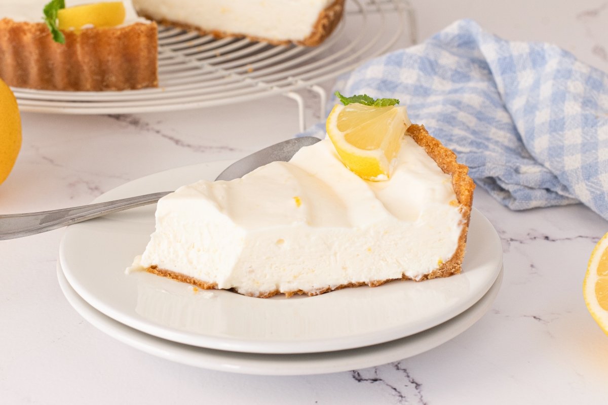 Textura de la tarta de limón con leche condensada