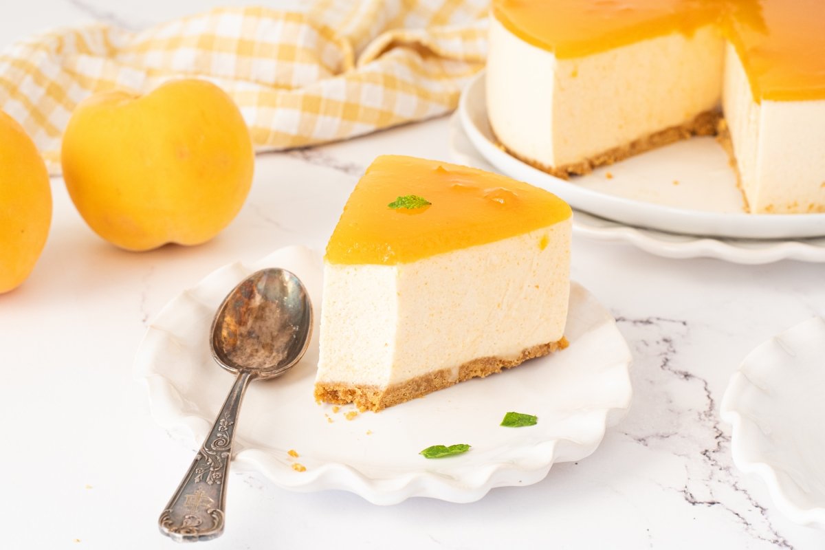 Textura de la tarta de melocotón