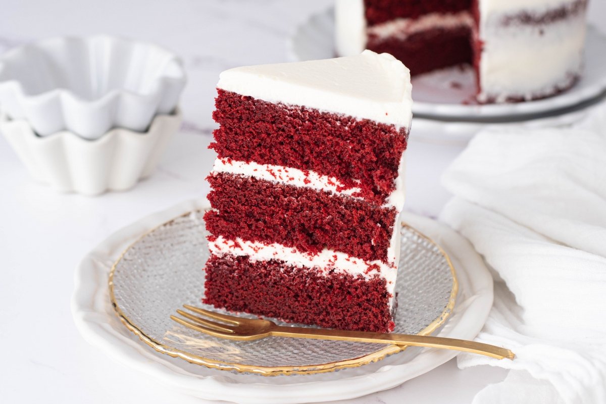 Textura de la tarta Red Velvet