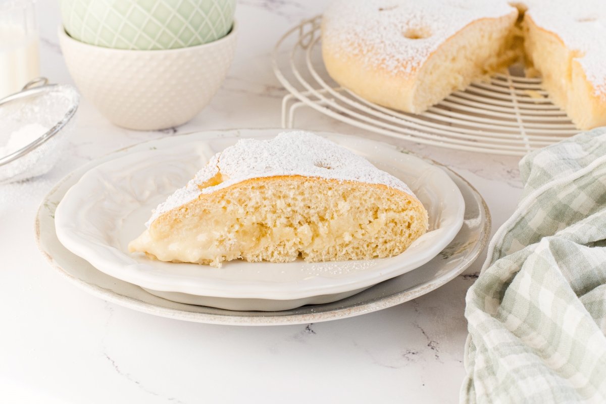 Textura de la torta de nata