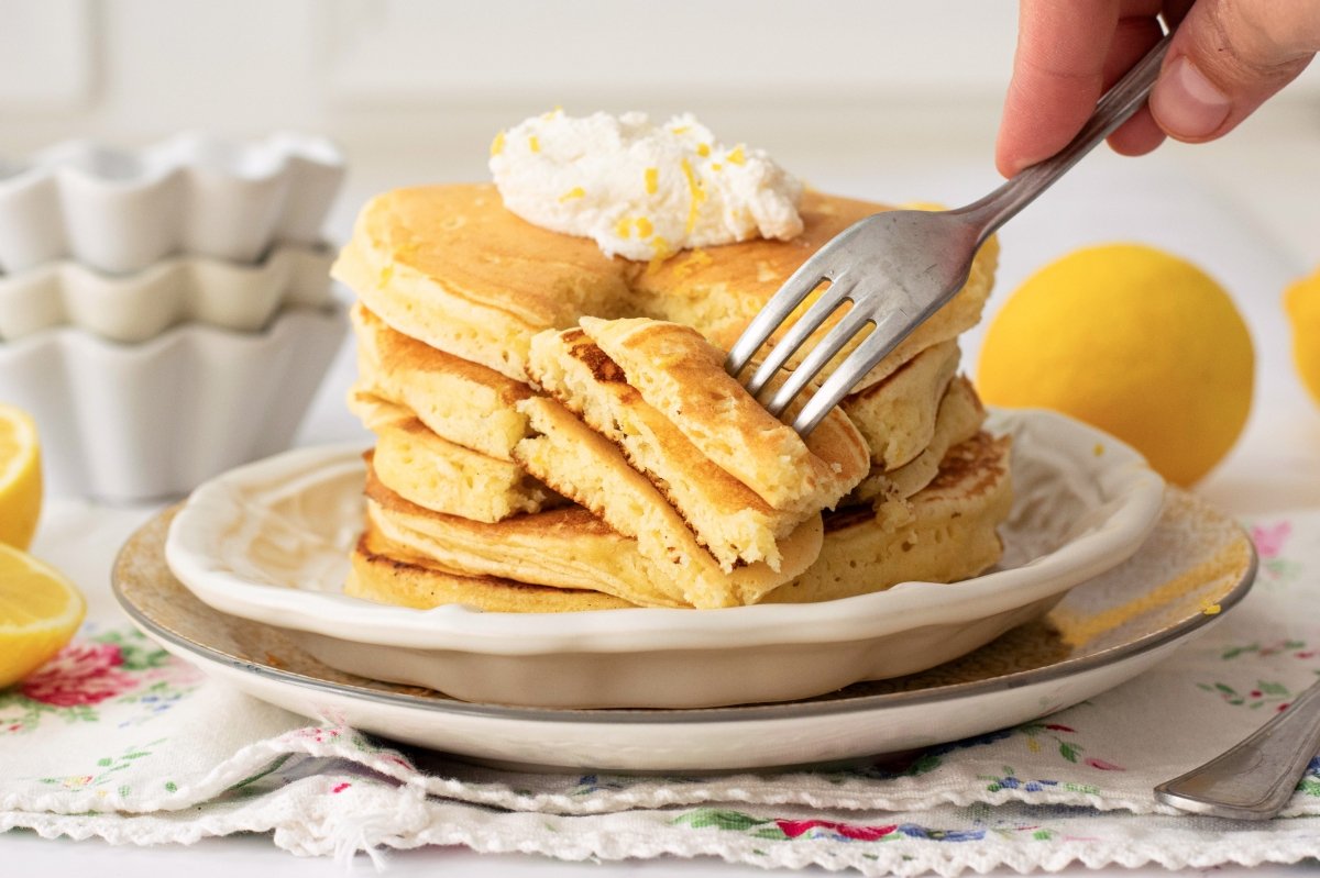 Textura de los pancakes de limón