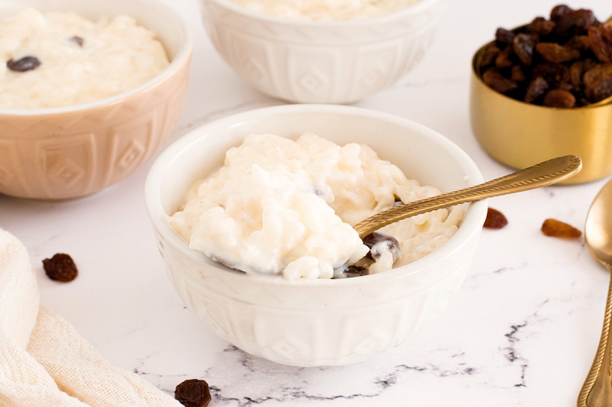 Textura del arroz con leche colombiano