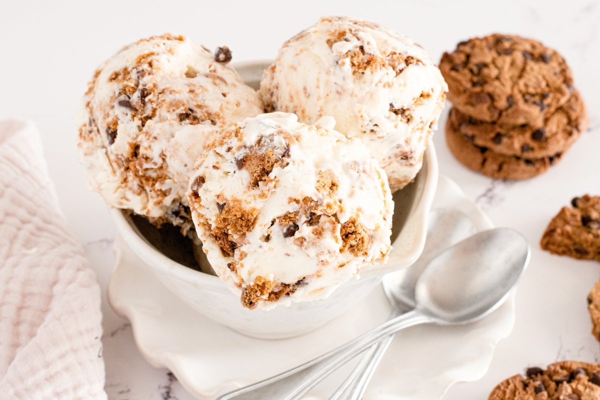 Textura del helado de cookies