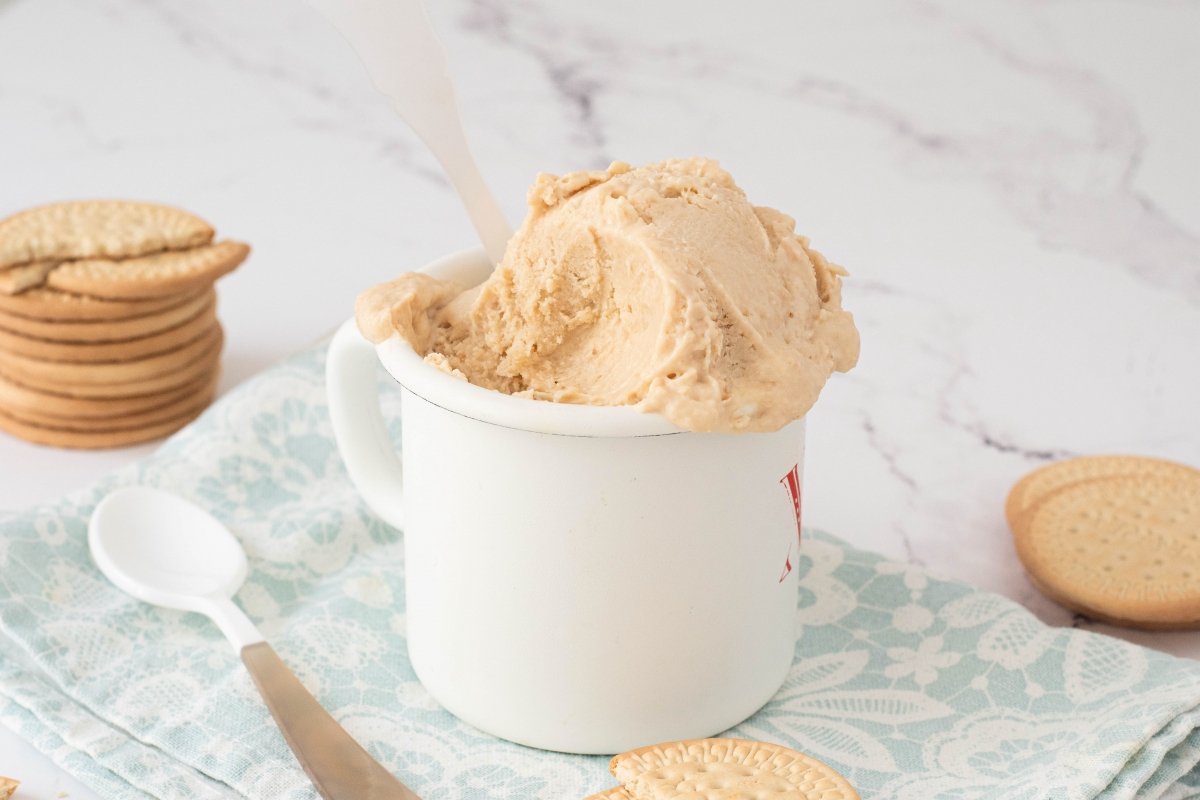 Textura del helado de galletas maría