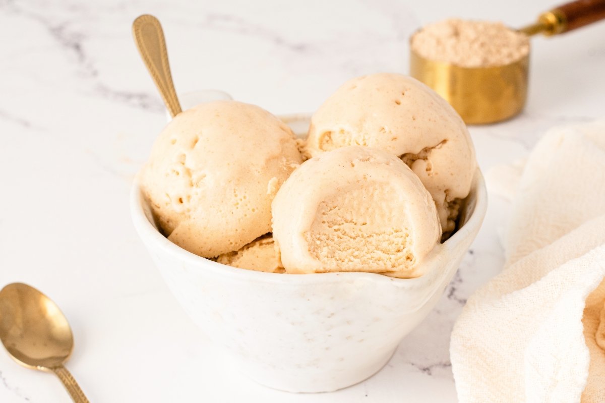 Textura del helado de gofio